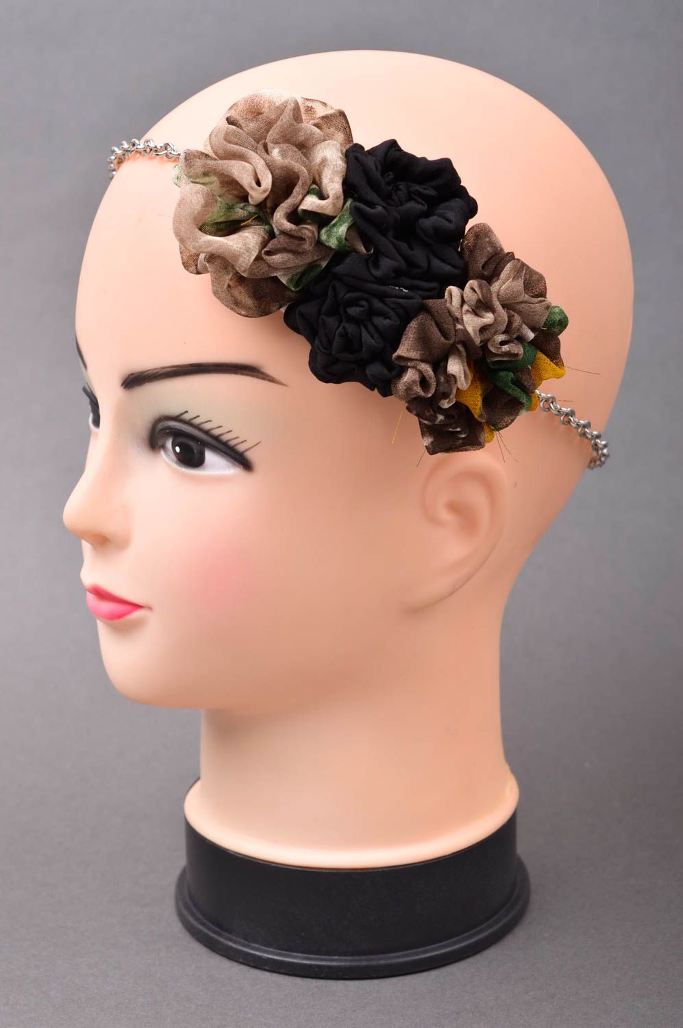 Bandeau cheveux fait main Accessoire femme Cadeau pour femme fleur design rétro photo 1