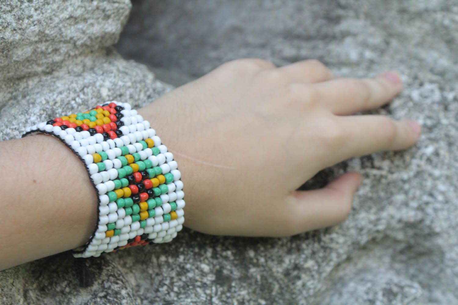Bracelete de miçangas coloridas pulseira feminina feita à mão de contas  foto 4