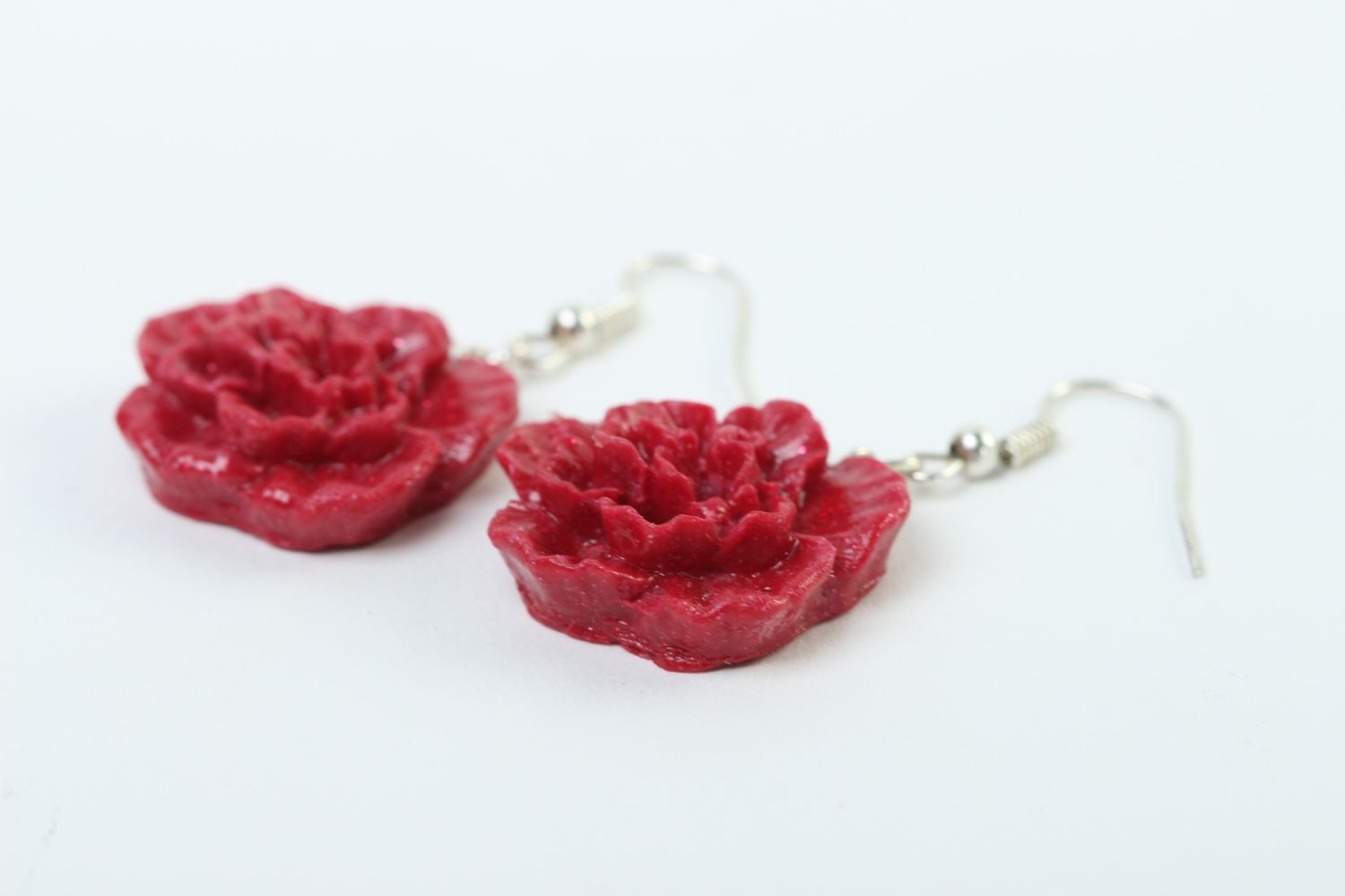 Handmade bright flower earrings polymer clay earrings designer jewelry photo 3