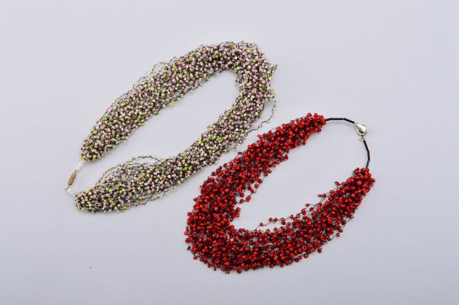 Collier en perles de rocaille Bijou fait main volumineux Cadeau pour femme photo 5