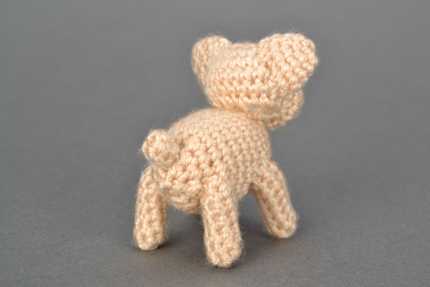 Jouet tricot au crochet Petit chiot bouledogue photo 5