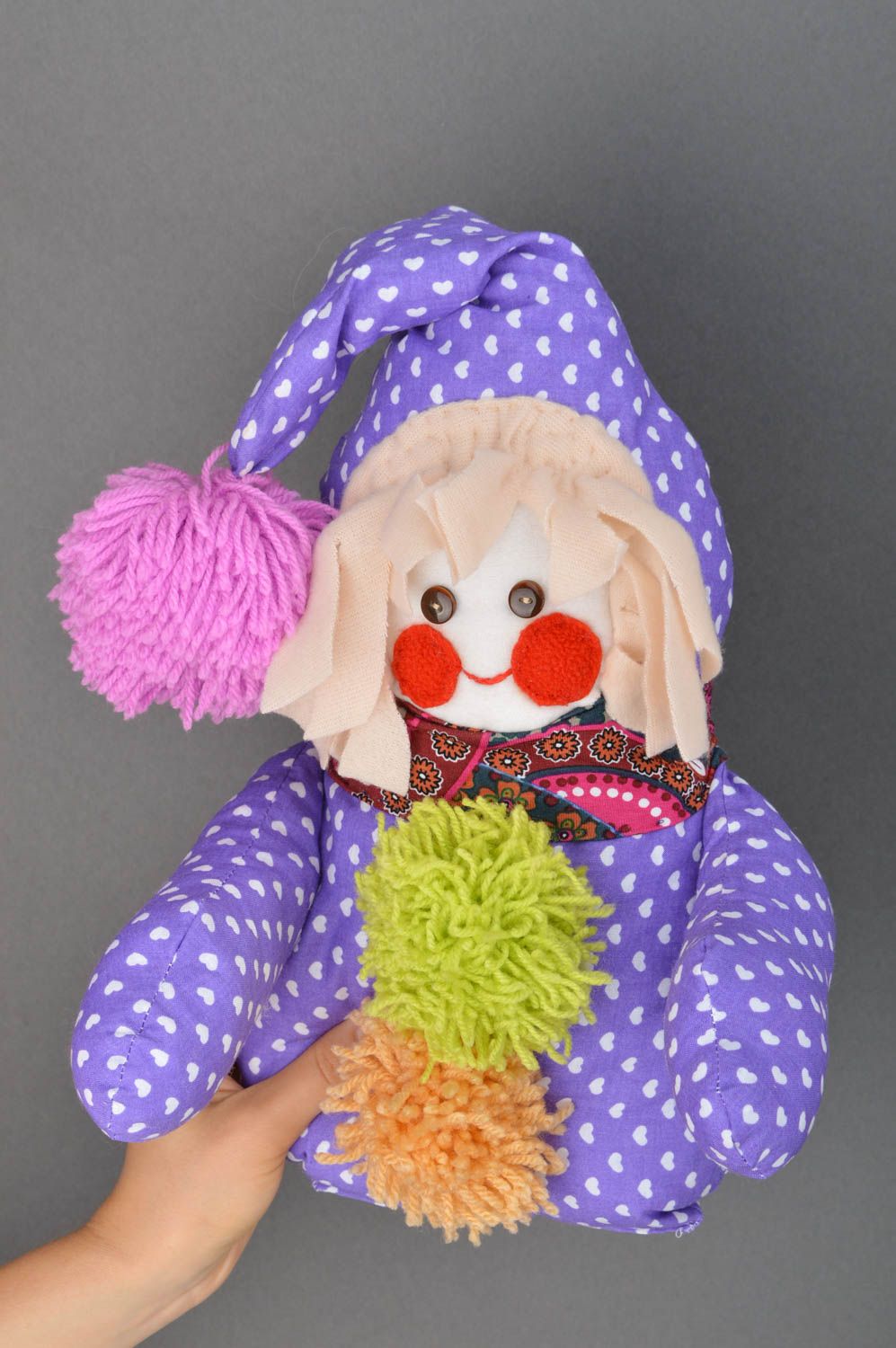 Handmade doll fabric toy designer doll present for kids home decor photo 5