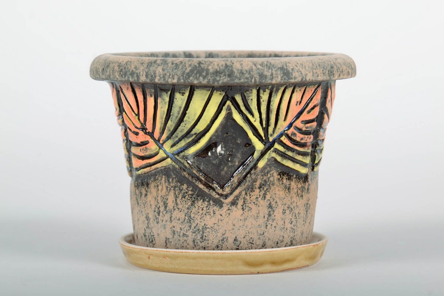 Kleiner Keramik-Blumentopf foto 2