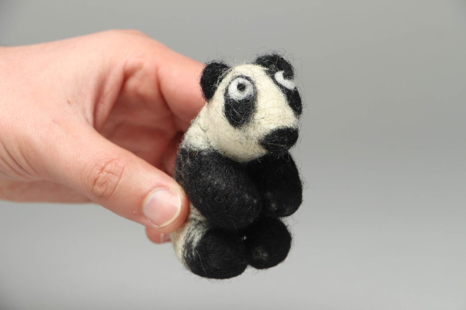Handmade wool toy for home Panda photo 4