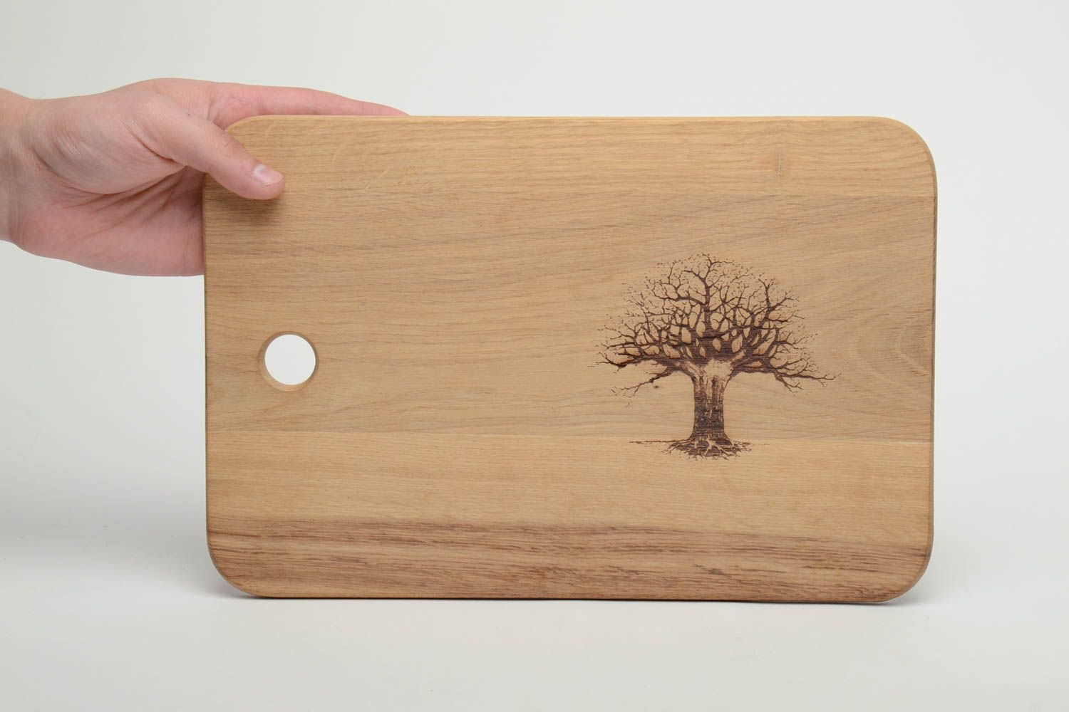Planche à découper en bois décorative faite main avec gravure originale photo 5