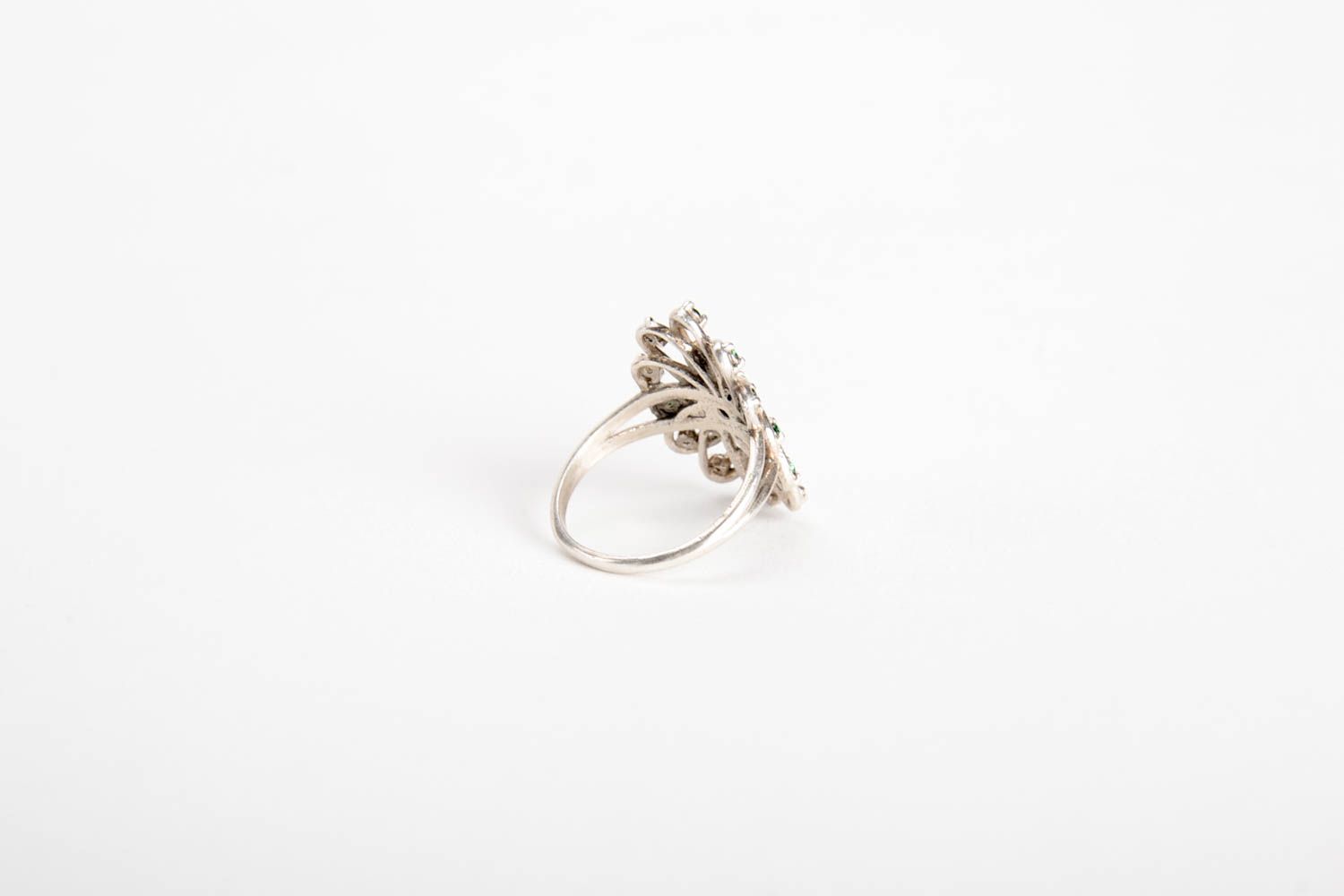 Кольцо из серебра украшение ручной работы ювелирная бижутерия женское кольцо   фото 3