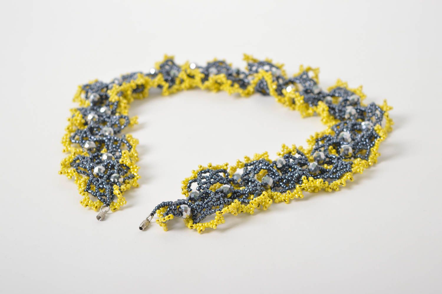 Beautiful handmade beaded necklace artisan jewelry designs fashion accessories photo 2