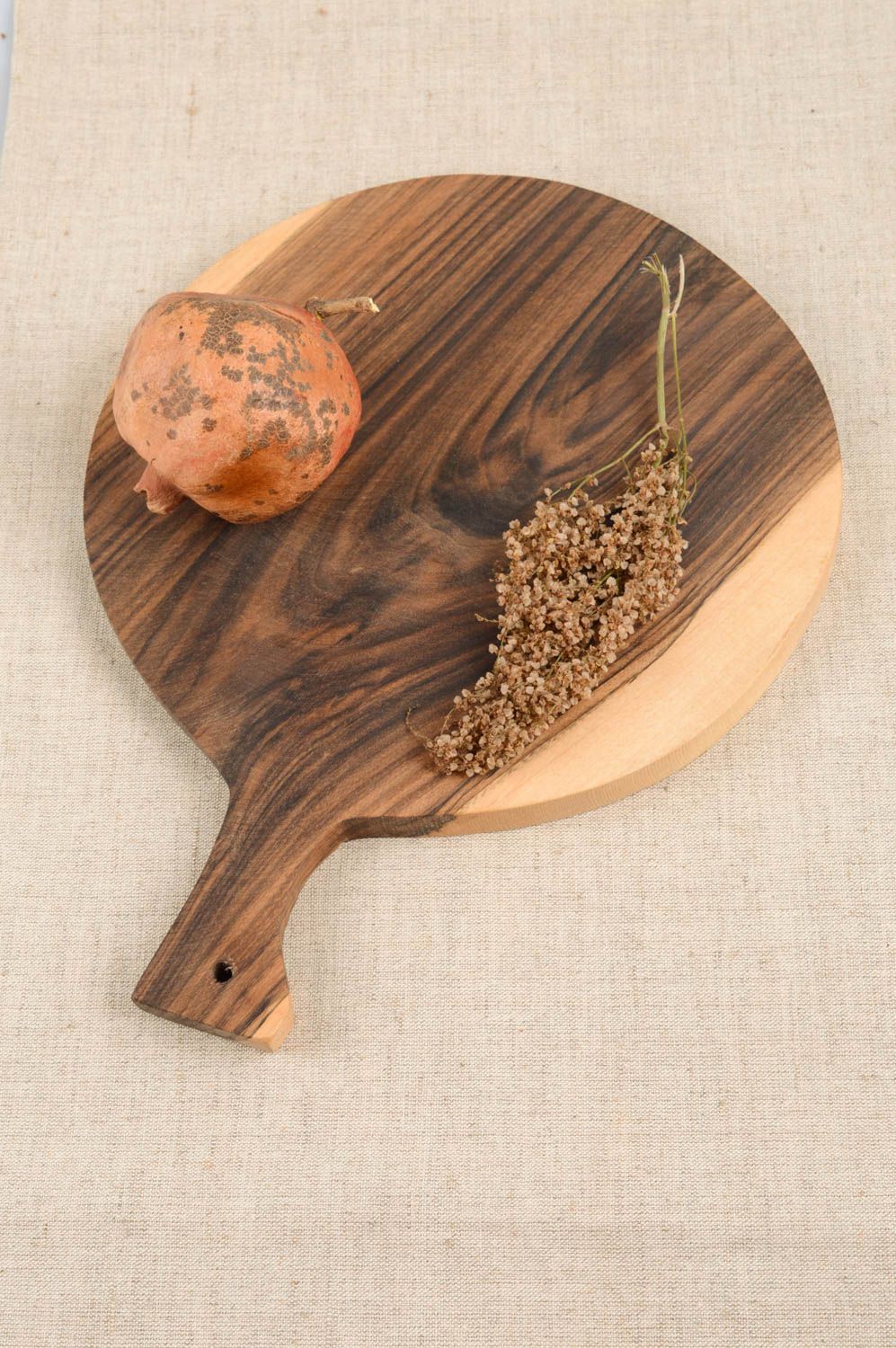 Разделочная доска кругаля деревянная доска из грецкого ореха кухонный аксессуар фото 1