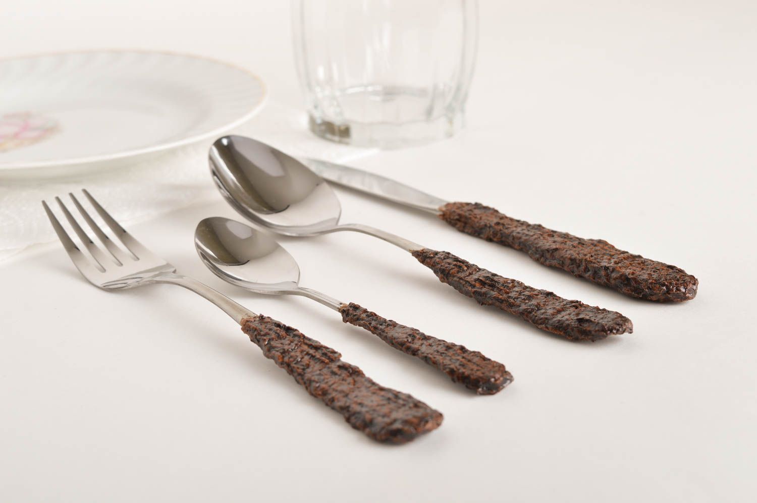 Handmade cutlery set of cutlery handmade spoon kitchen utensils handmade fork photo 1