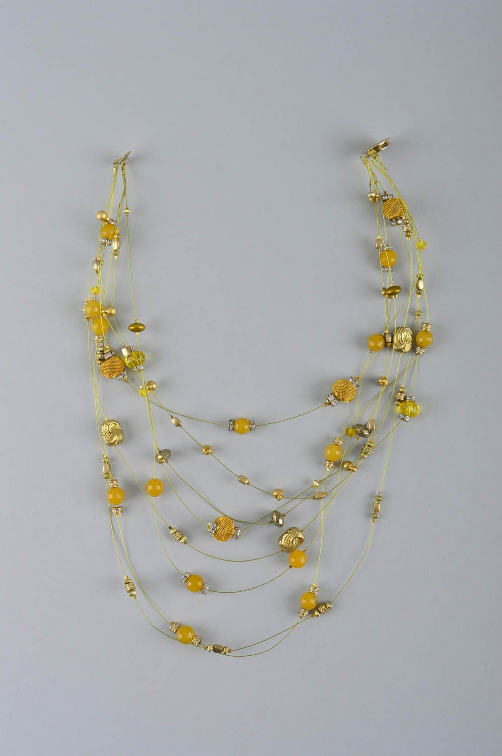 Natural stones handmade necklace designer unique accessory present for woman photo 4