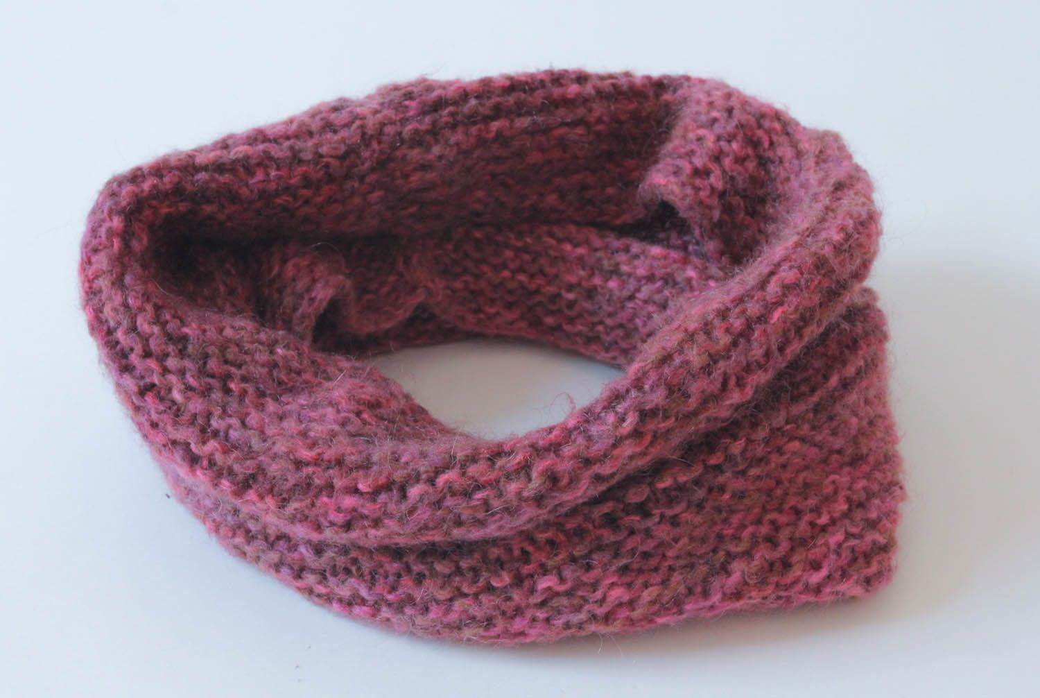 Cachecol de lã tricotado à mão foto 4