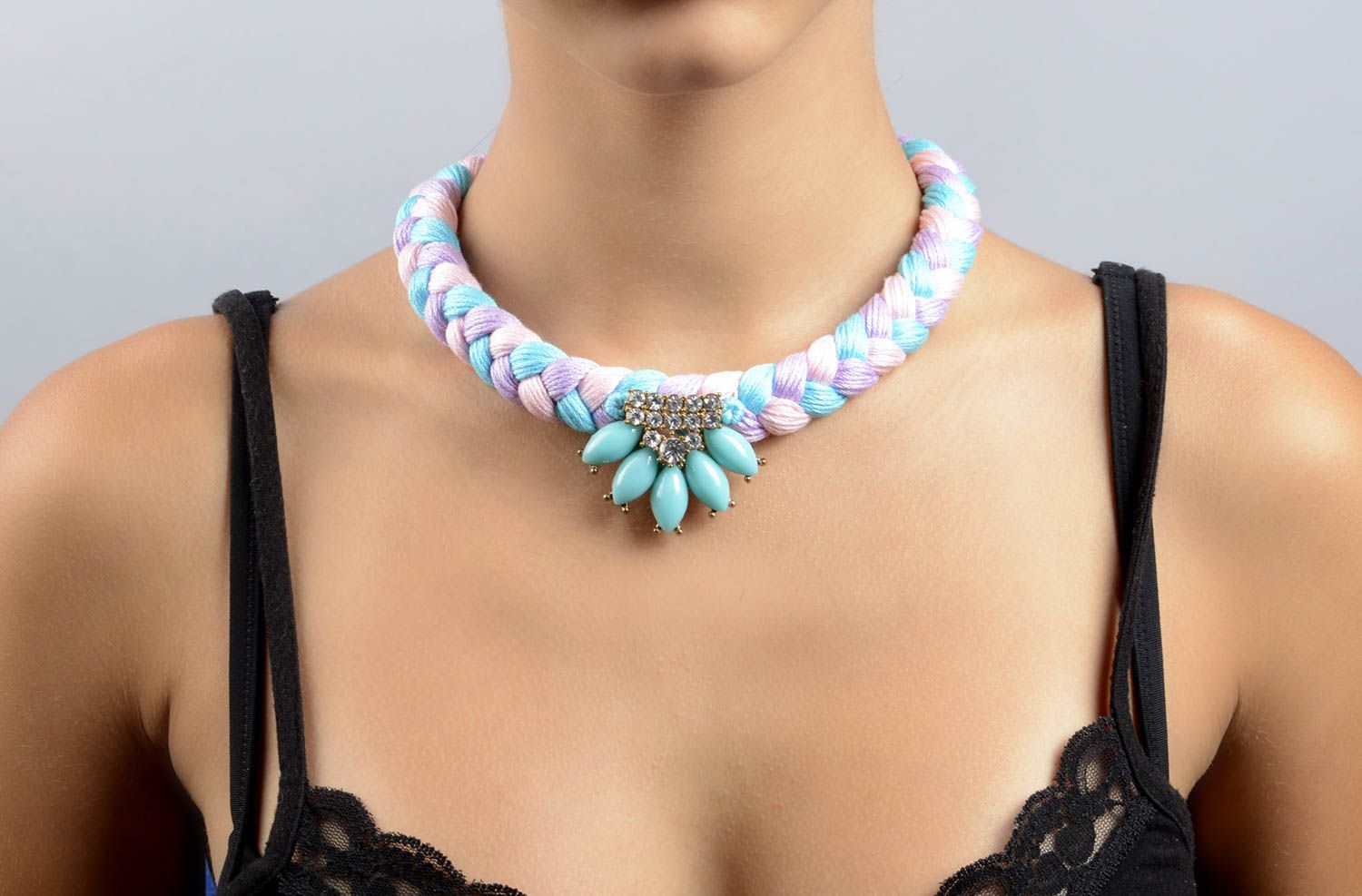 Statement necklace charm necklace handmade jewellery fashion accessories photo 5