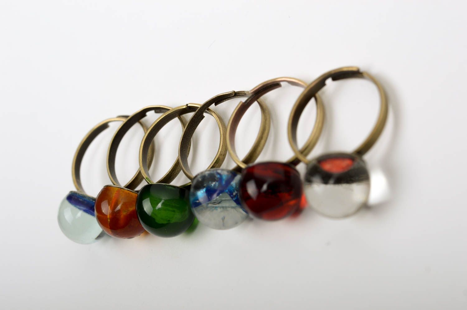 Ring Damen handmade Schmuck aus Glas Geschenk Ideen Designer Accessoire orange foto 5