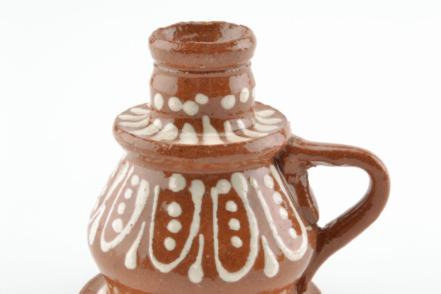 Ethnic ceramic candle holder photo 5