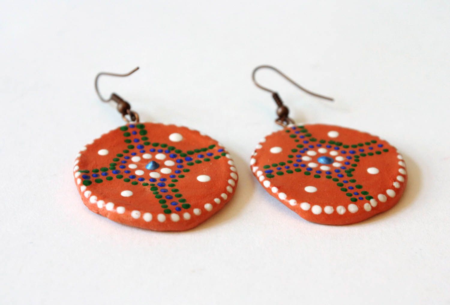 Earrings made ​​of clay Cortez photo 3