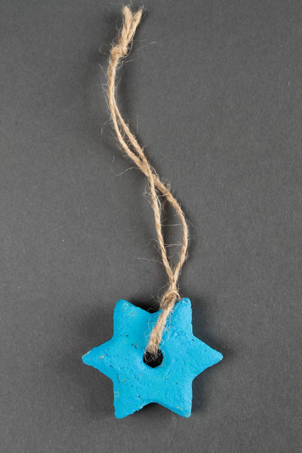 Figura decorativa hecha a mano azul decoración para Año Nuevo regalo artesanal  foto 4