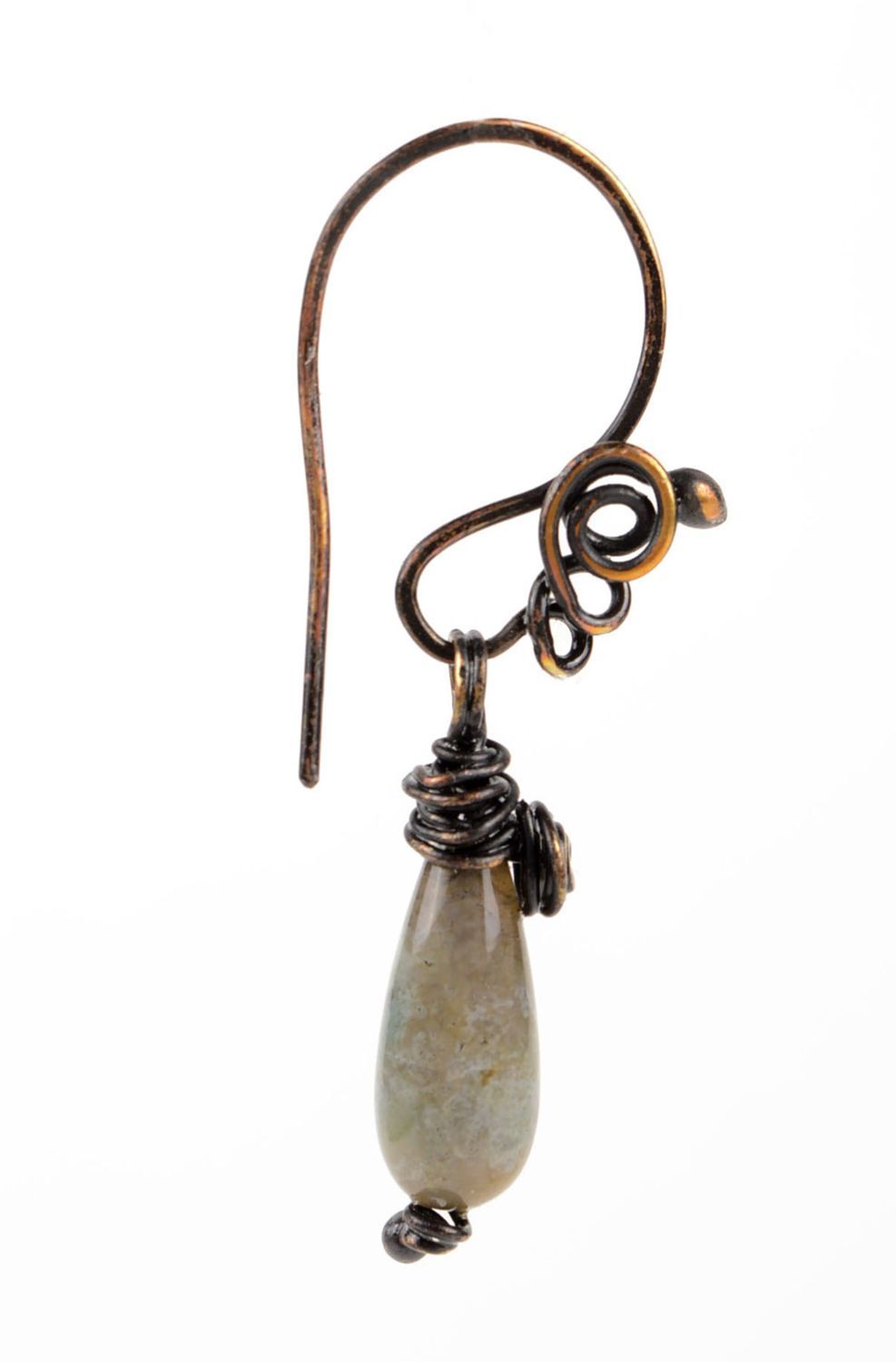 Handmade earrings unusual accessory copper jewelry gift ideas unusual earrings photo 1