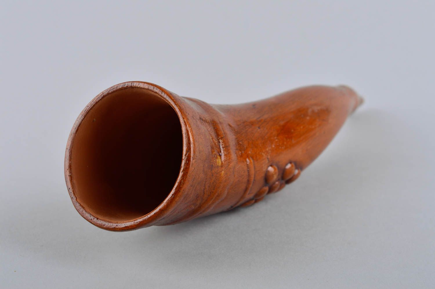Handmade Trink Horn Keramik Behälter Geschenk für Männer Trink Becher 100 ml foto 3