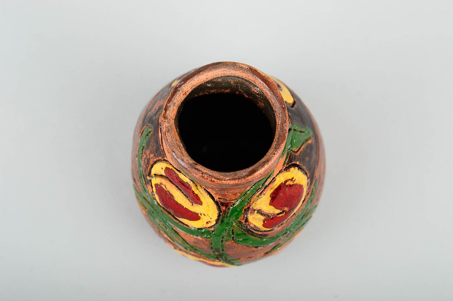 Небольшая красивая ваза хенд мейд декор для дома керамическая ваза для цветов фото 4