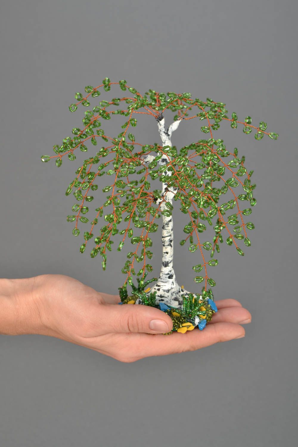 Árvore decorativa de miçangas feita à mão  foto 2