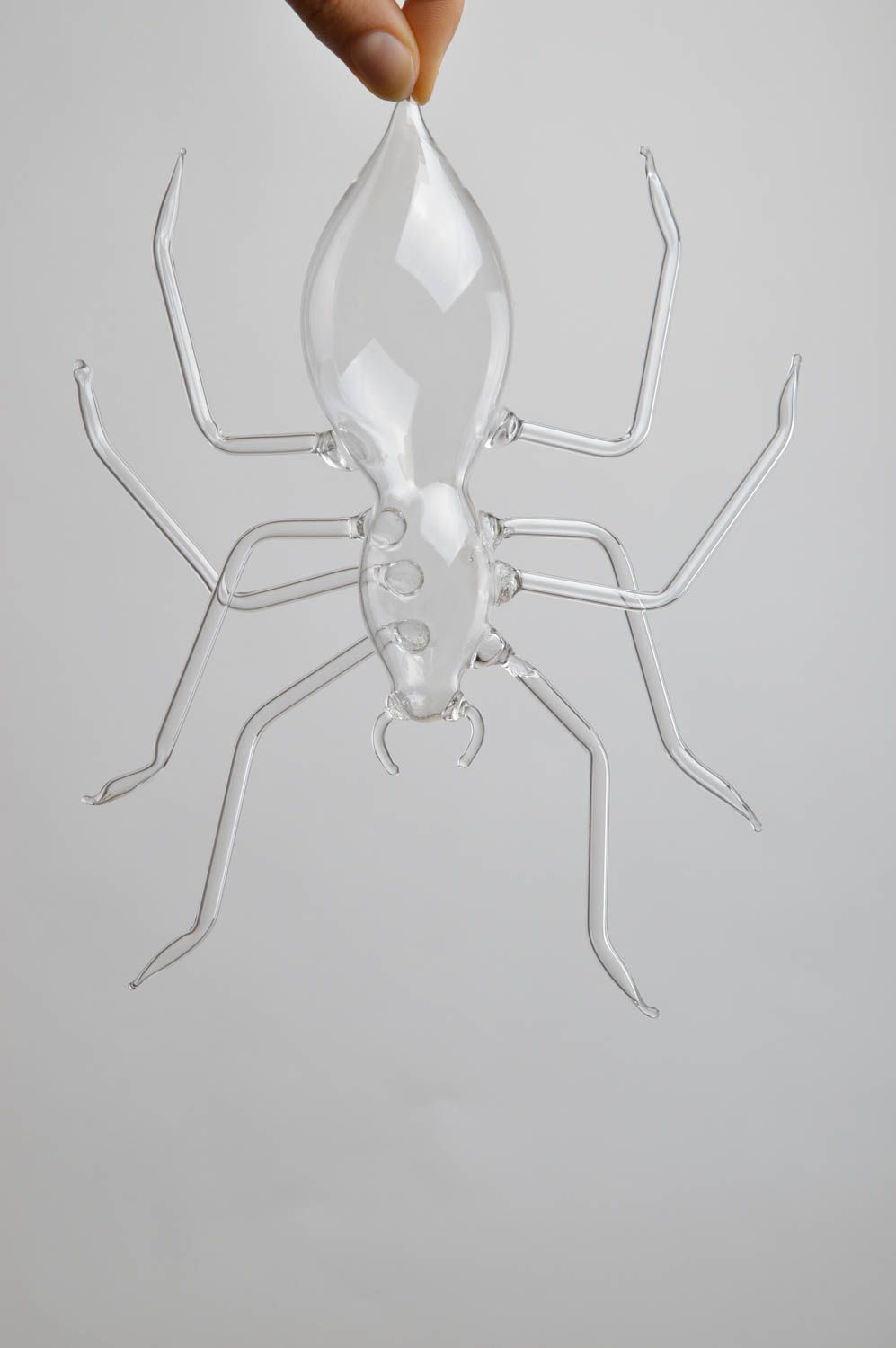 Handmade Deko Figur Spinne Dekoideen Wohnzimmer Figur aus Glas einzigartig foto 5