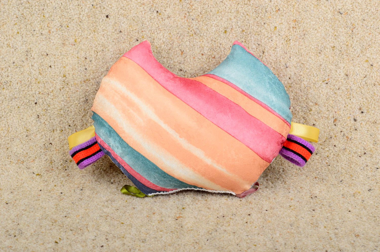 Игрушка подушка сова радуга ручной работы диванная подушка детская игрушка фото 3
