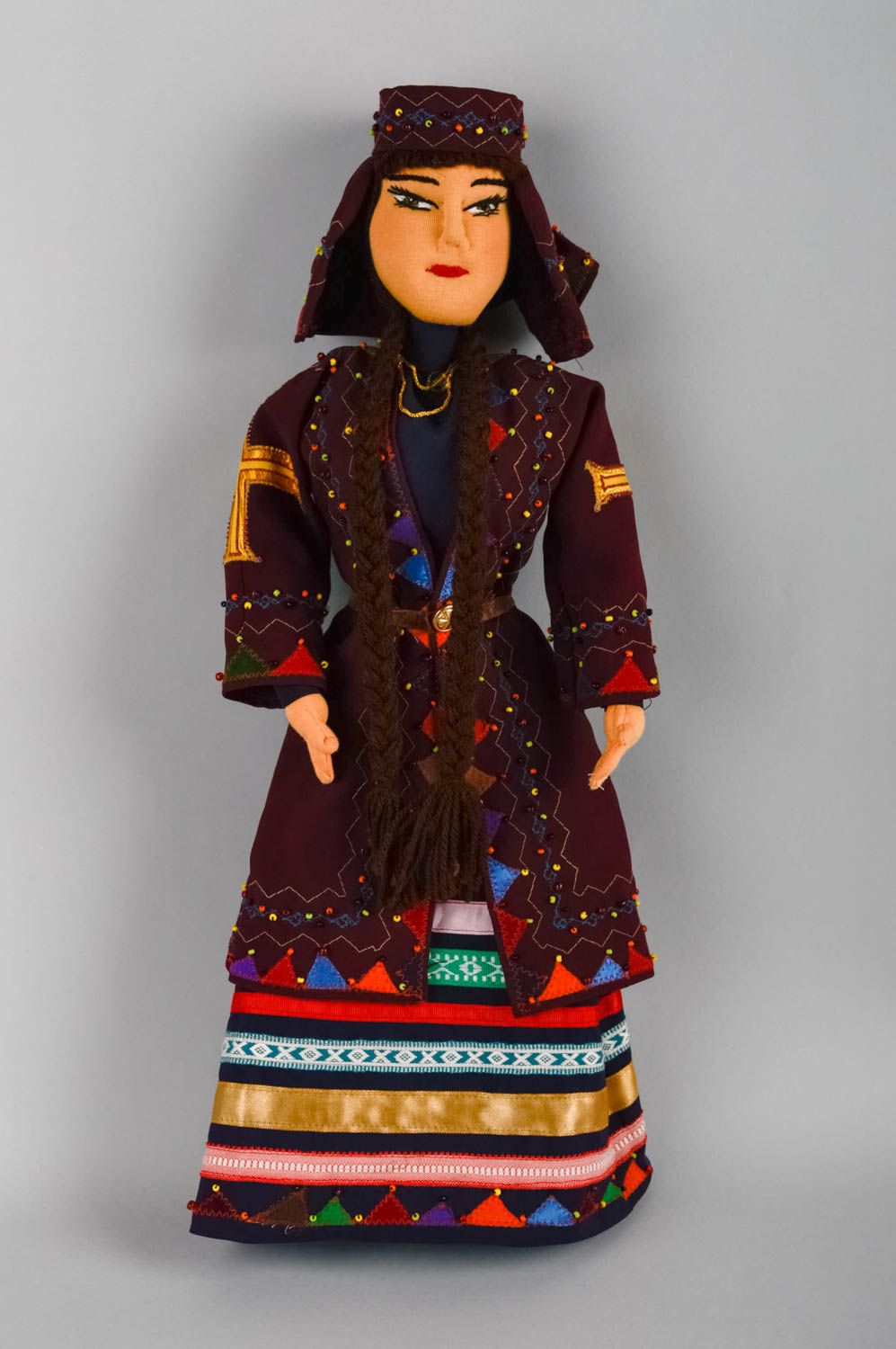 Handmade collectible doll in national attire decorative doll decorative use only photo 1