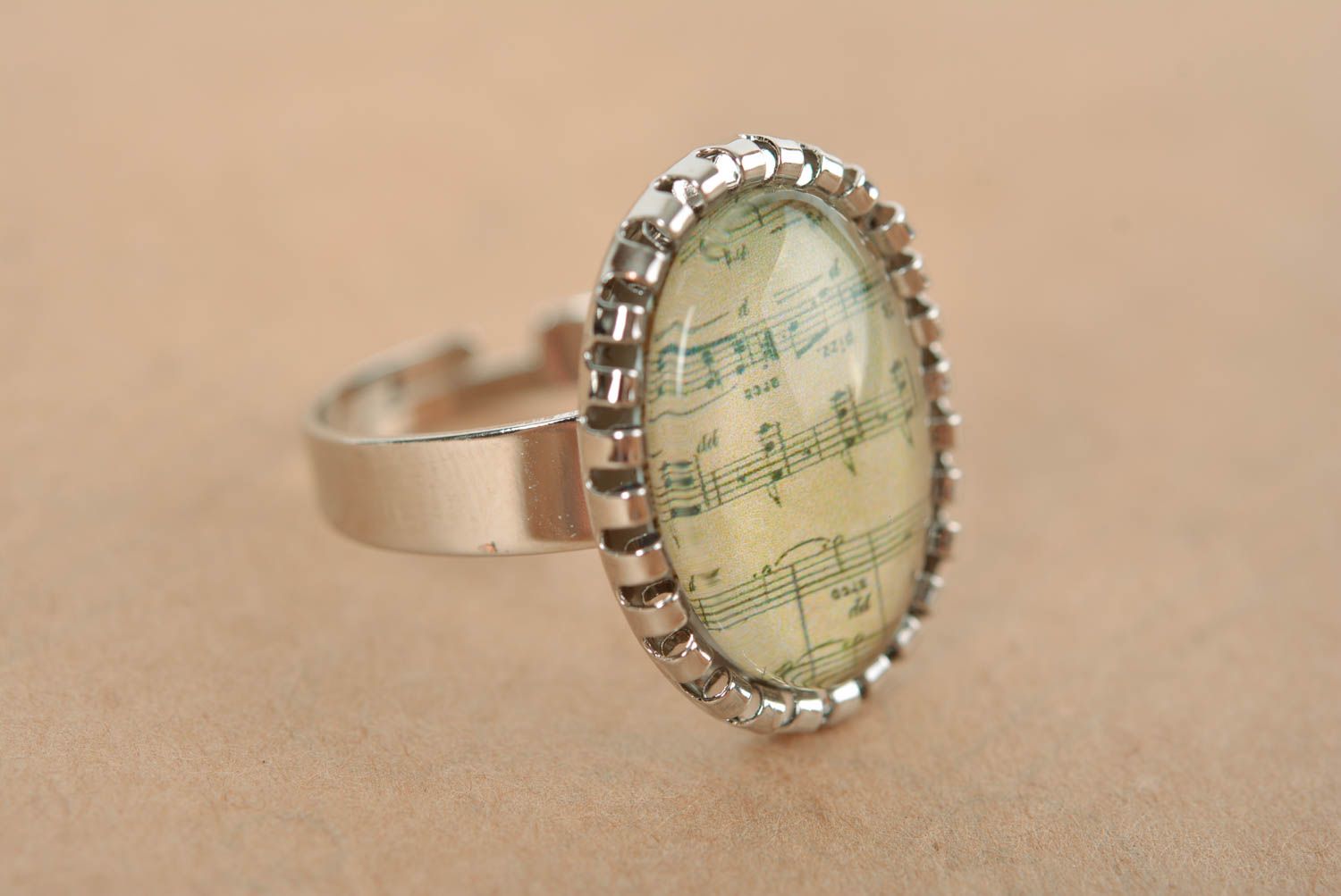 Handmade ring made of epoxy resin stylish designer ring beautiful jewelry photo 1