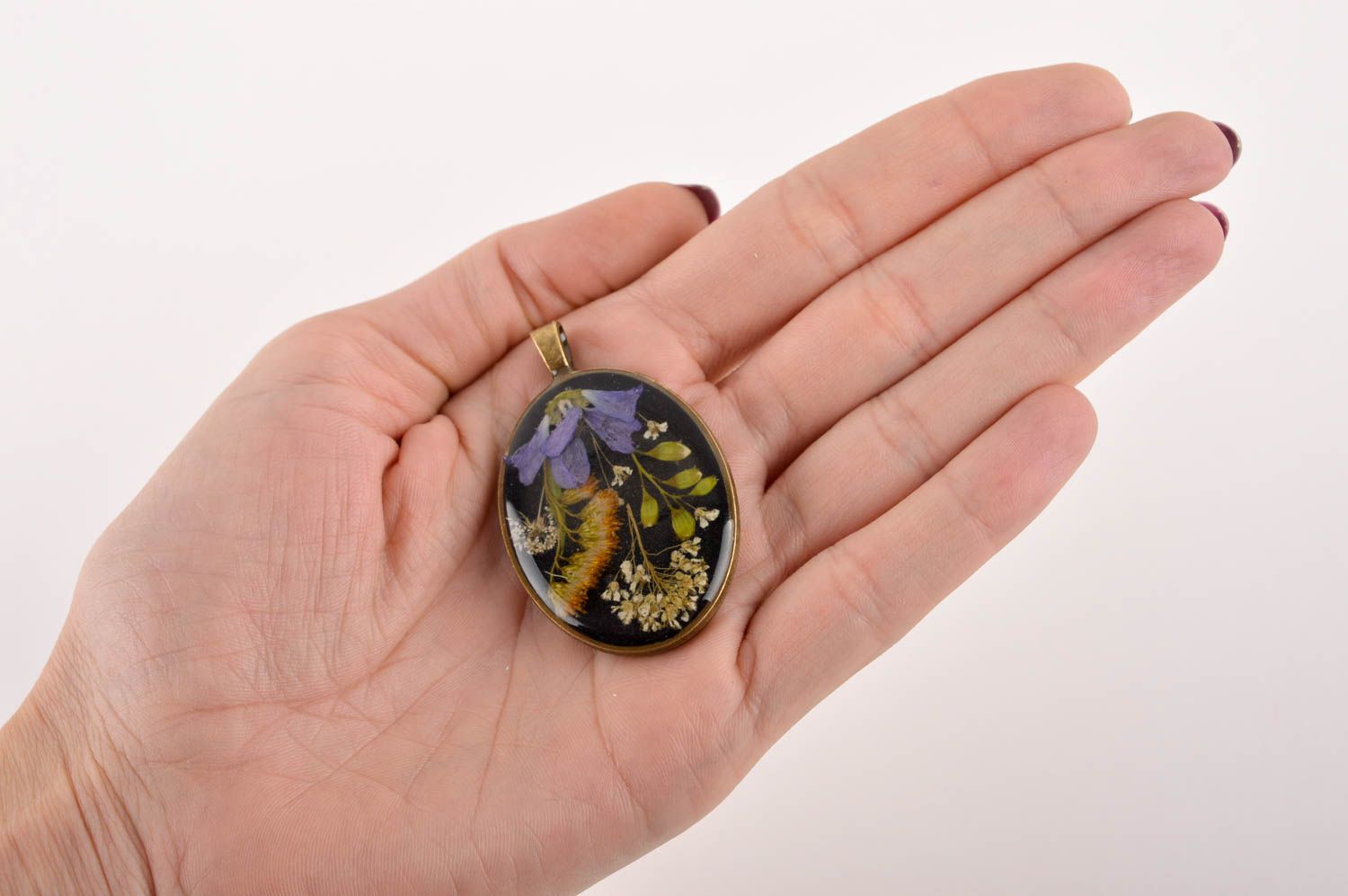 Handmade pendant designer accessory gift ideas epoxy jewelry unusual pendant photo 5