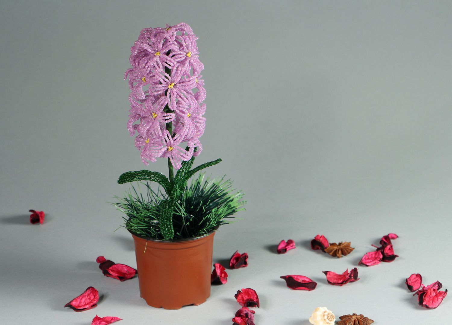 Decor item made from beads Hyacinth photo 5