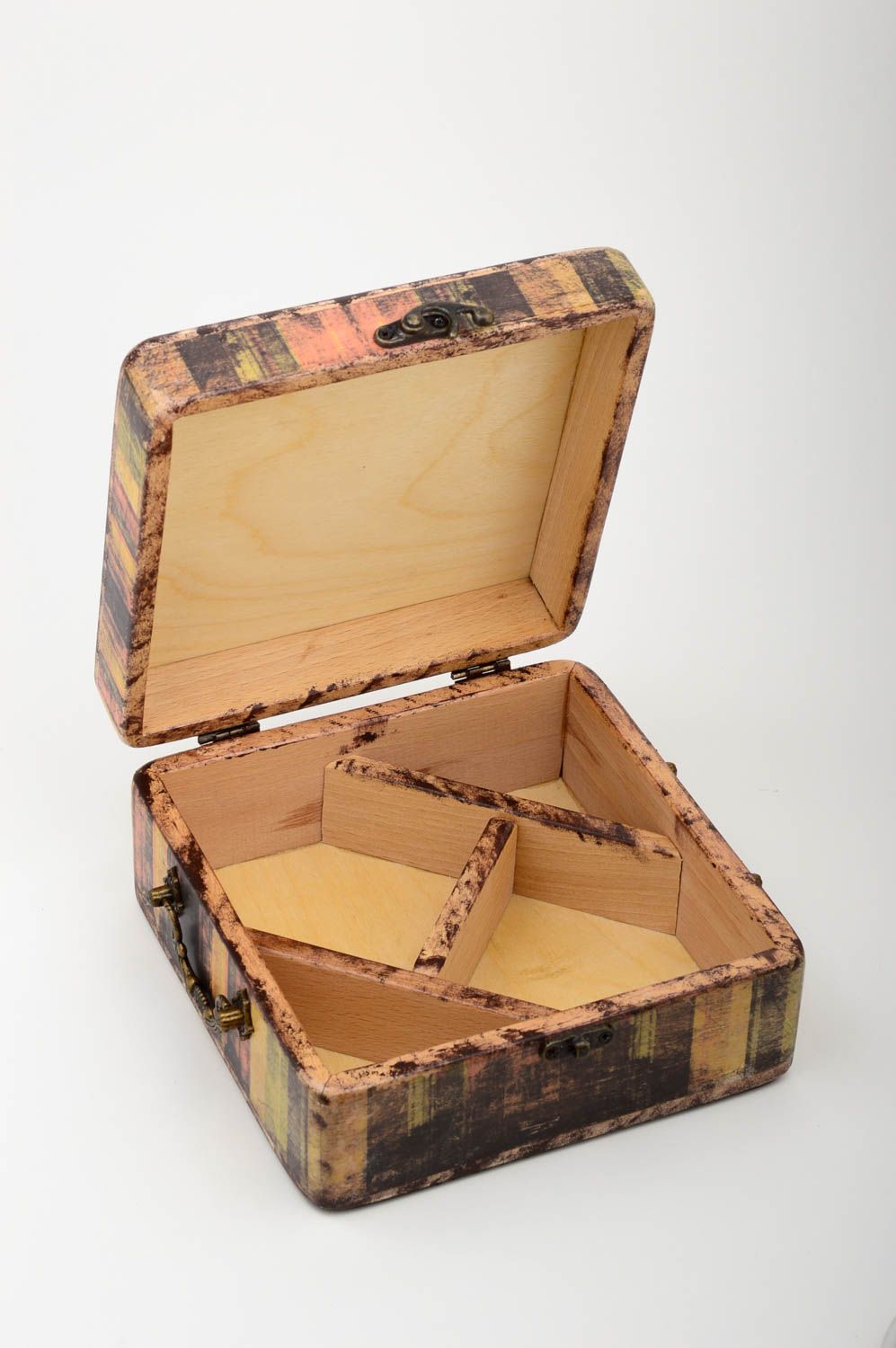 Handcrafted tea box handmade wooden jewelry box interior ideas home decor photo 2