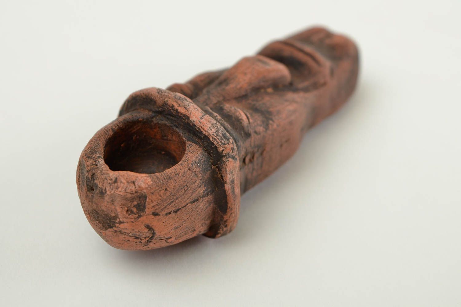 Pipa de barro original hecha a mano accesorio para fumador regalo para hombres foto 4