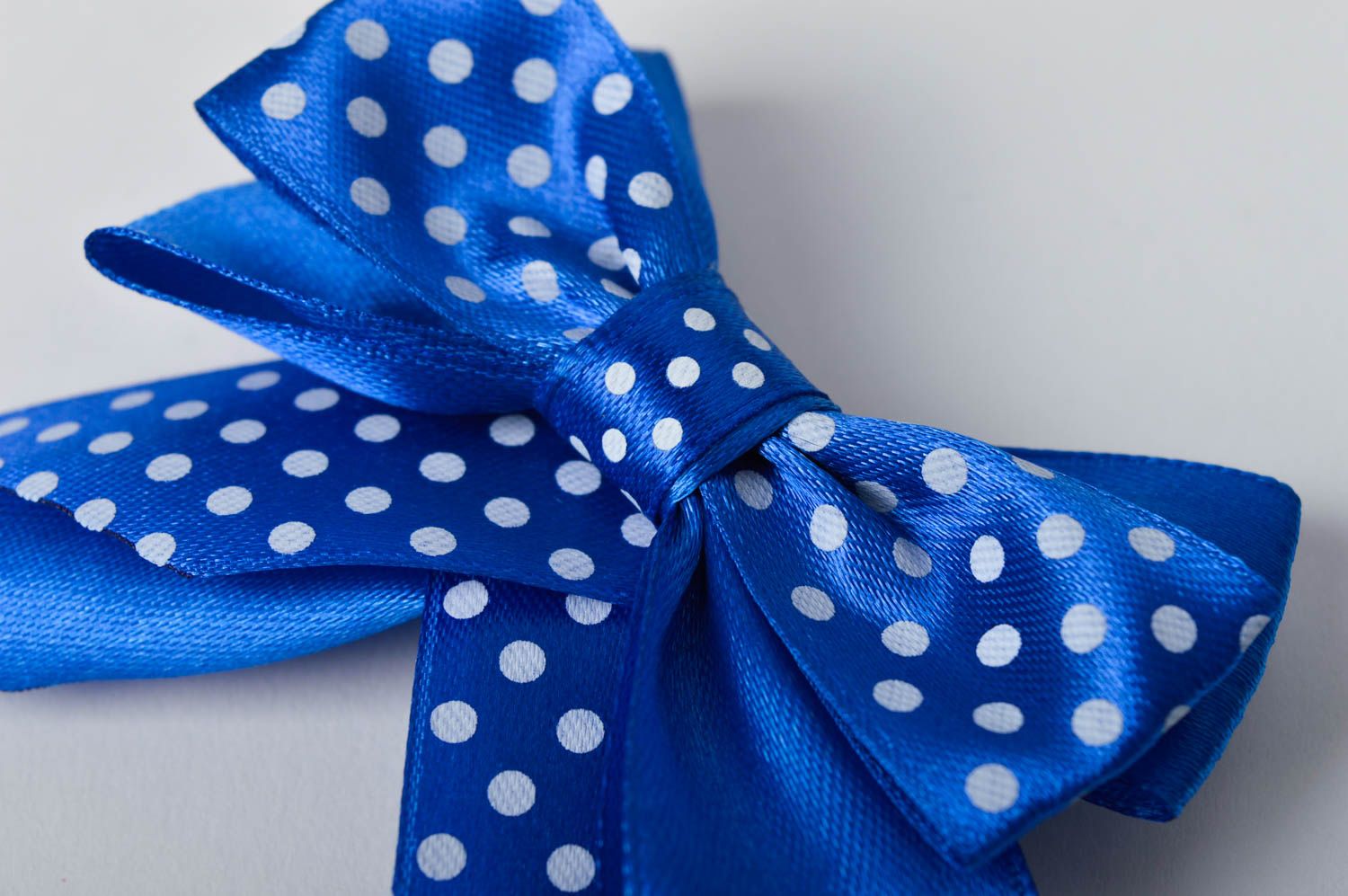 Haarspange Schleife handmade Schmuck für Kinder Haar Accessoire in Blau modisch foto 3