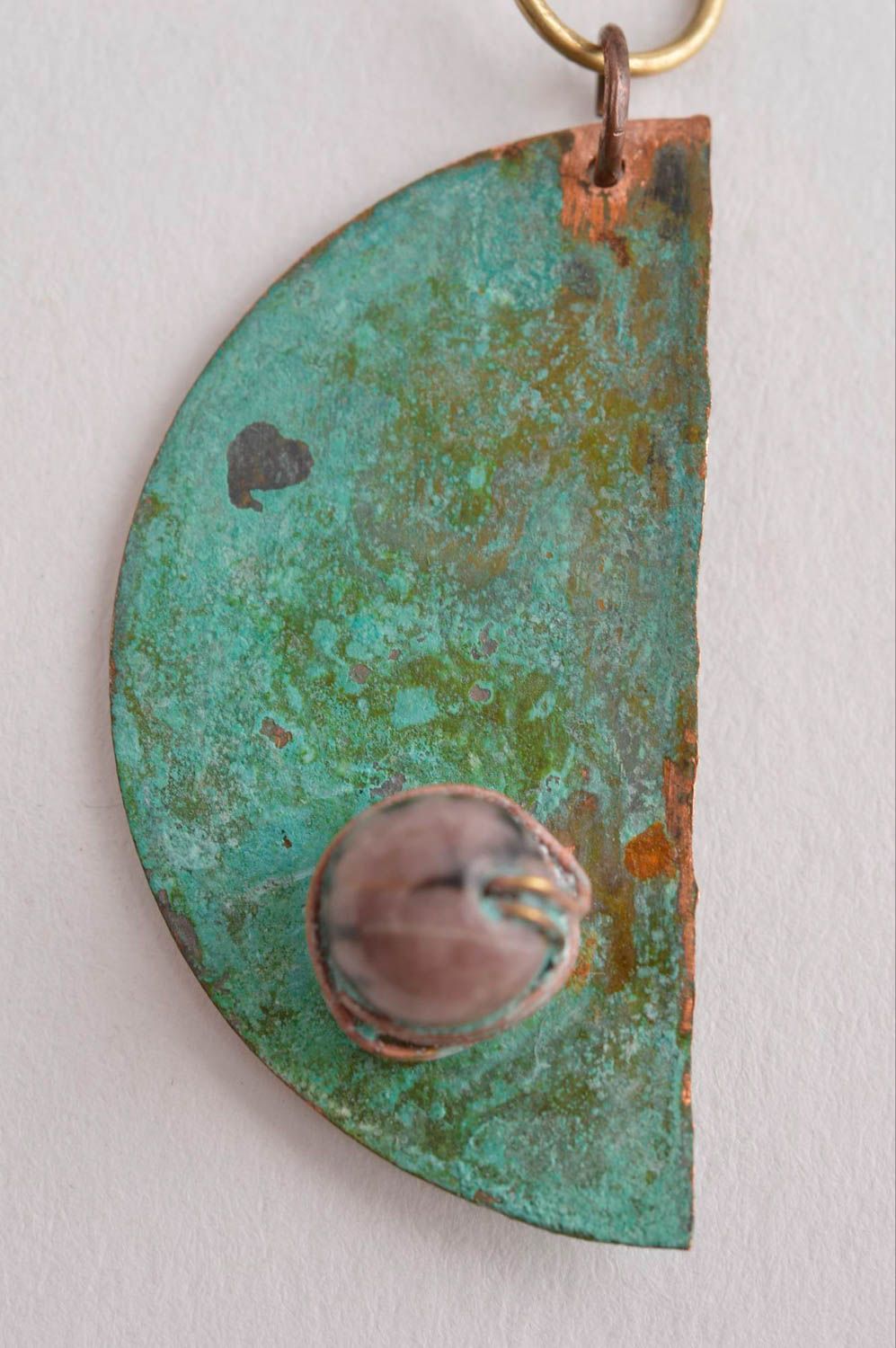Handmade pendant unusual pendant designer accessory gift ideas copper jewelry photo 4
