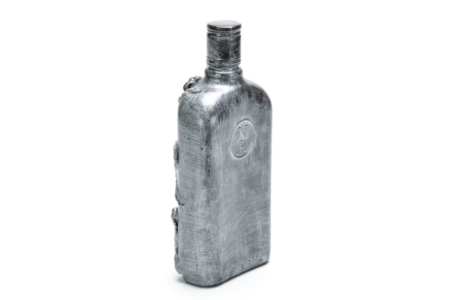 Botella de vidrio gris foto 3