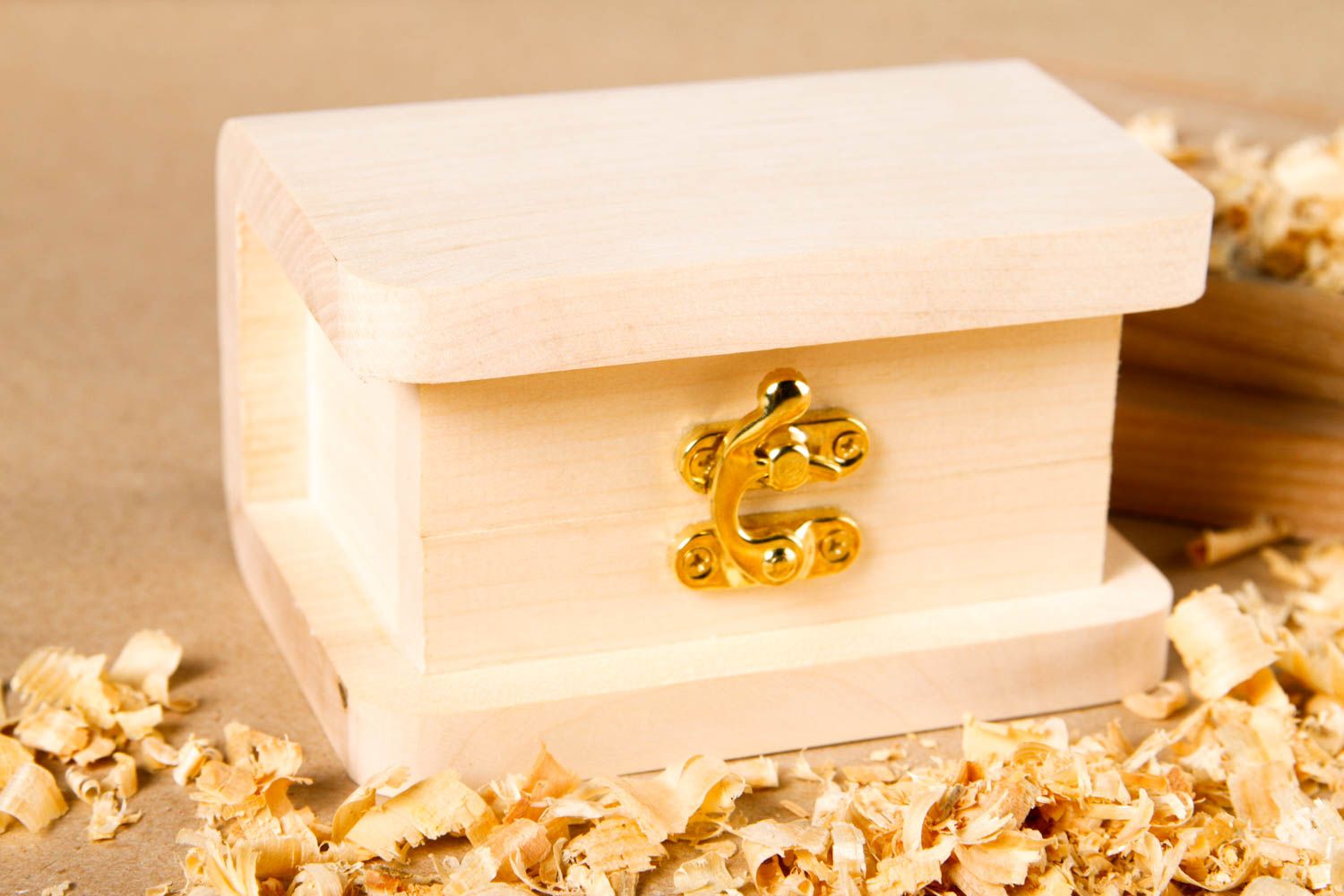 Cute handmade wooden blank box jewelry box design art materials art supplies photo 1