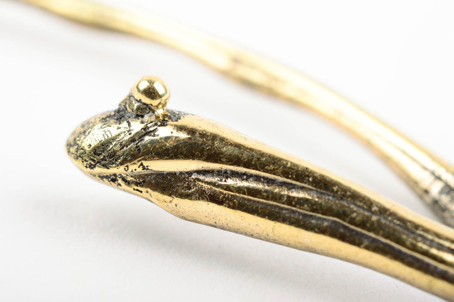 Unusual brass pendant handmade metal jewelry beautiful stylish present photo 4