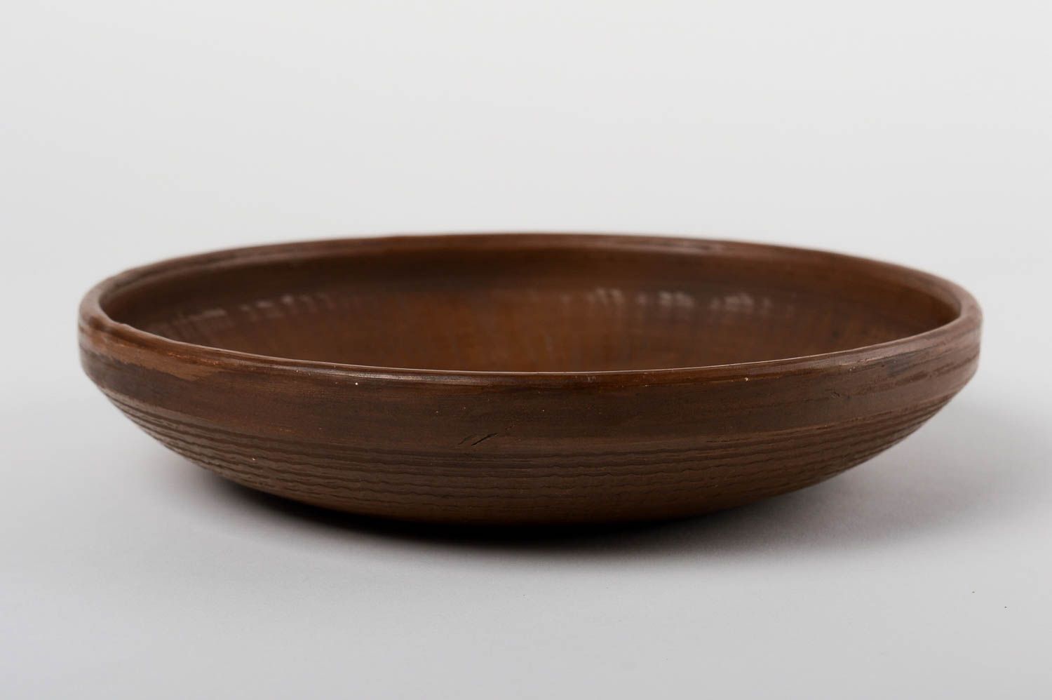 9 10 oz cermic flat handmade all-purpose bowl platter table centerpiece 1,23 lb photo 2
