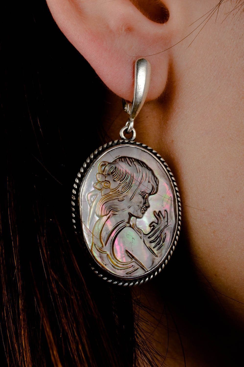 Handmade earrings stone earrings unusual accessory for women beautiful earrings photo 5