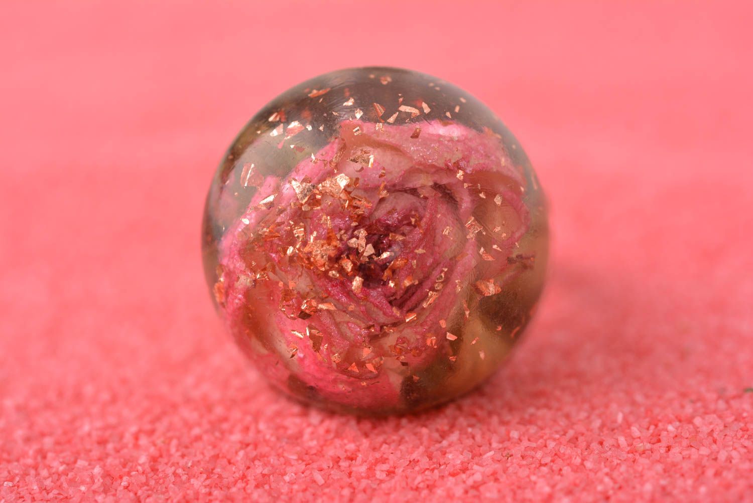 Handmade origineller Blumen Ring mit Rose Damen Modeschmuck Accessoire für Frau foto 1