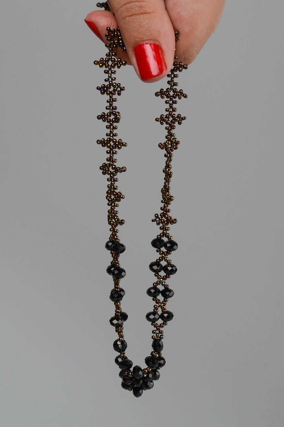 Handcraft necklace seed beads necklace designer accessories designer bijouterie photo 5