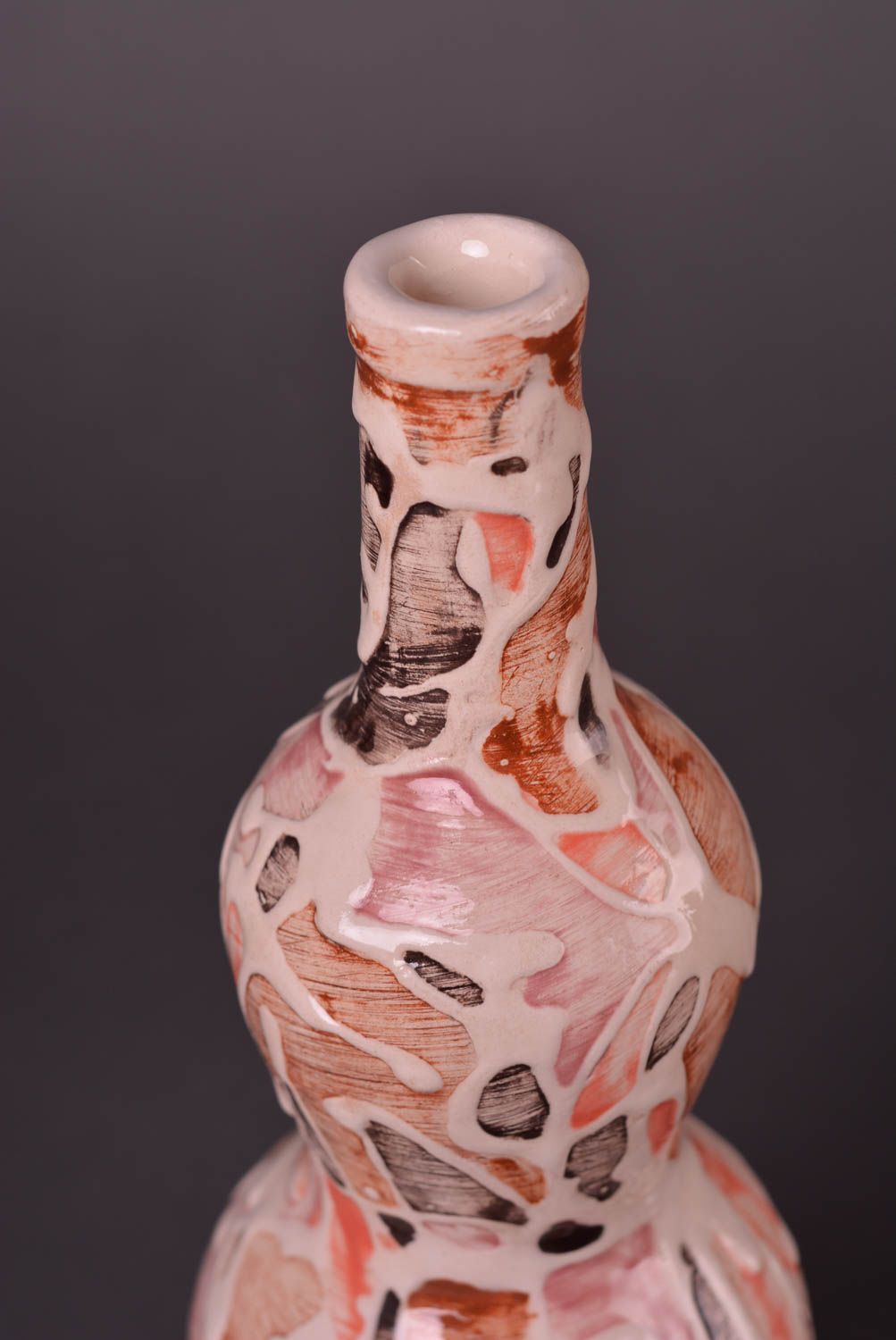 Подарок ручной работы глиняная бутылка фигурная керамическая бутылка 700 мл фото 4