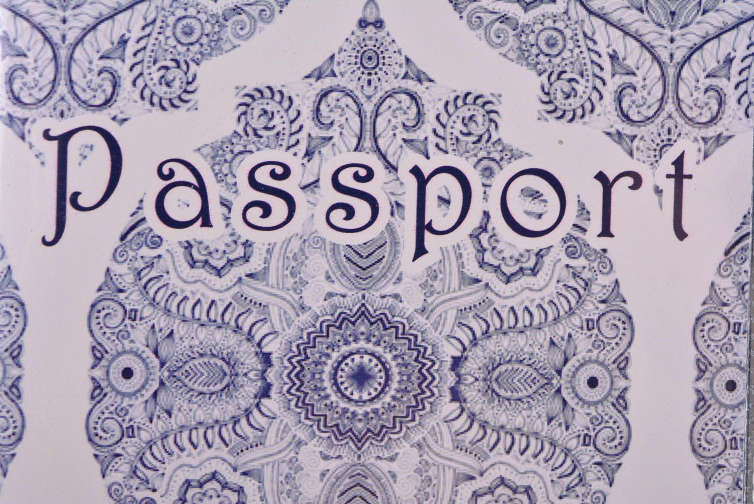Porte-passeport fait main Couvre passeport de carton Cadeau original pour femme photo 3