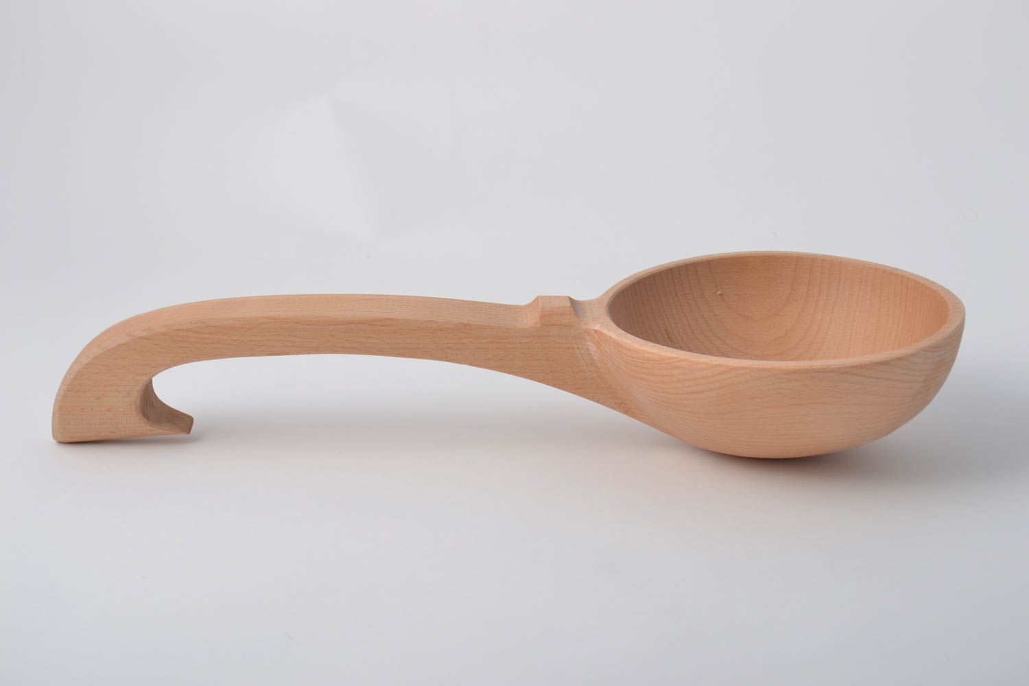 Wooden spoon for bath and sauna convenient large natural handmade scoop photo 2