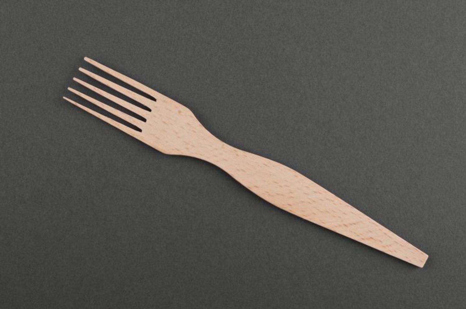 Wooden fork for stirring and overturning products photo 2