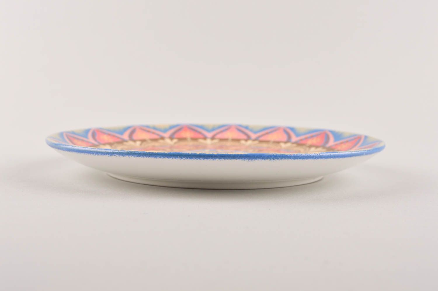 Assiette peinte faite main Assiette déco à motifs sur support Déco maison photo 5