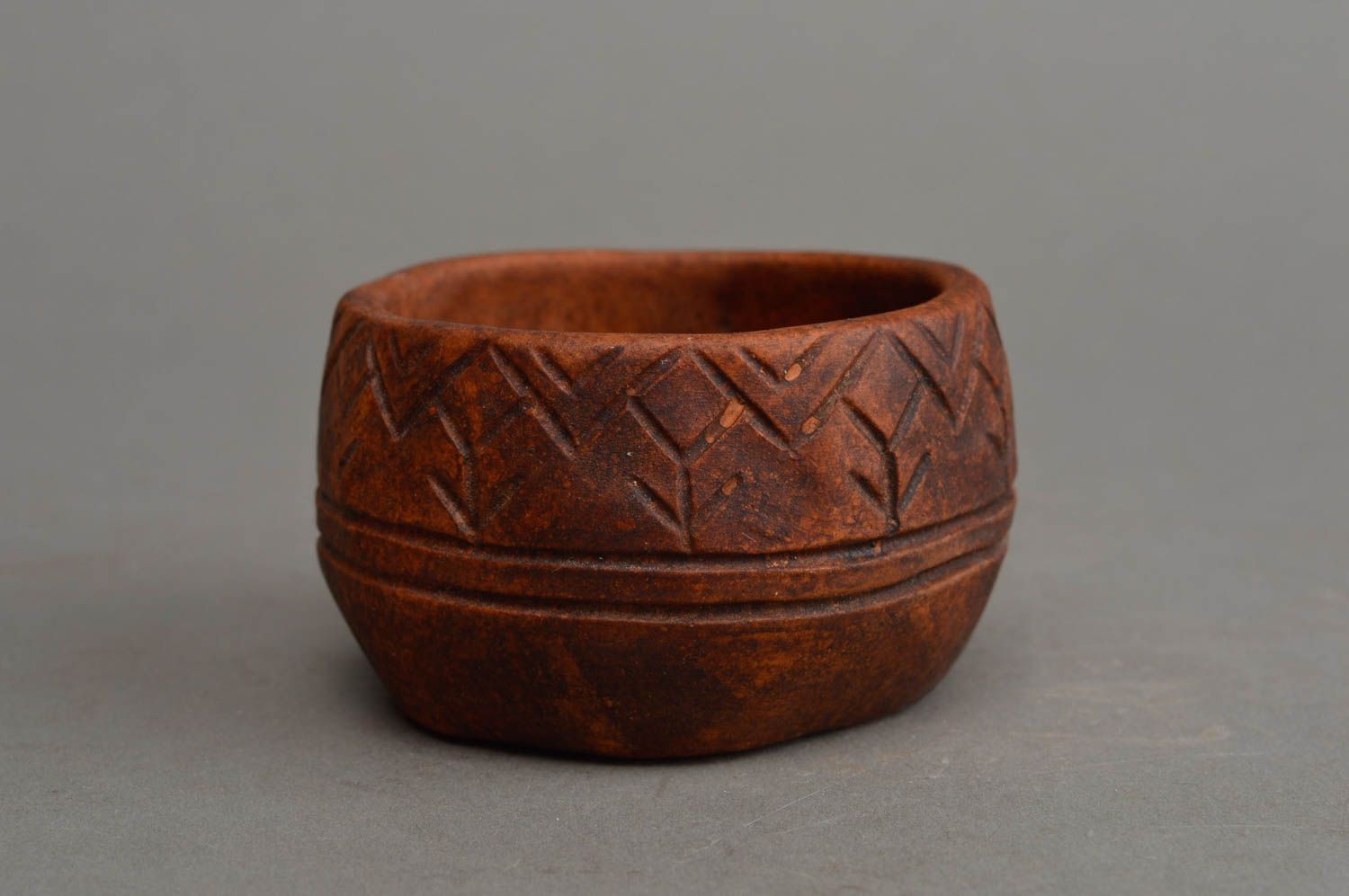 Handmade bowl in ethnic style ceramic kitchenware unusual designer plate photo 2