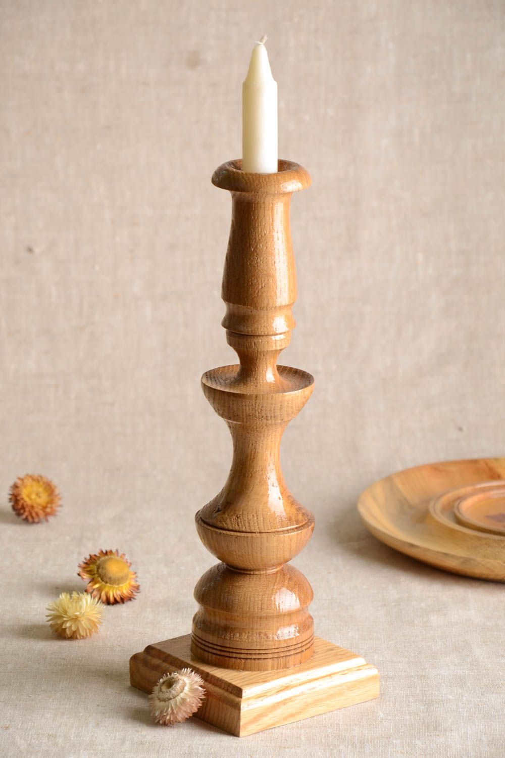 single handmade candlestick