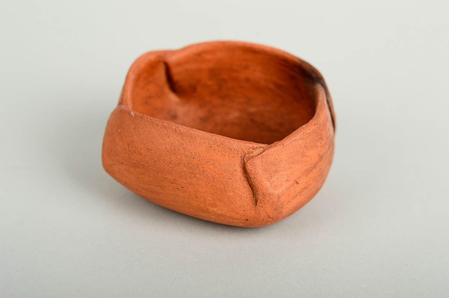 Handbemalte Keramik Küchen Zubehör Keramik Teller Geschenk Idee tief klein braun foto 1