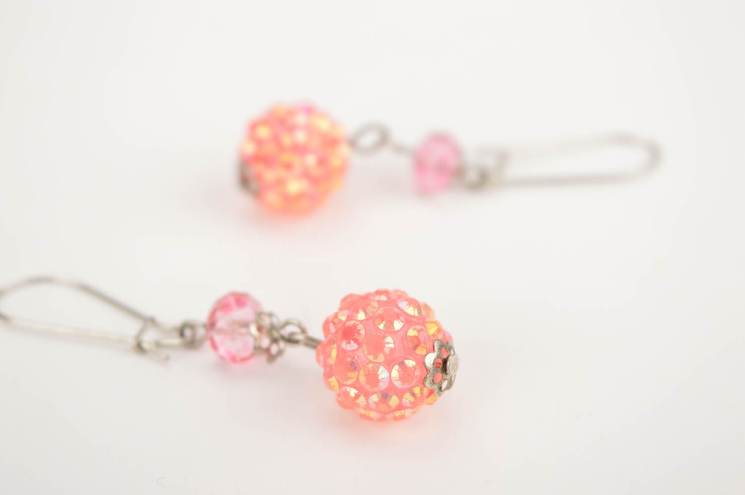 Unusual handmade glass earrings beaded earrings accessories for girls gift ideas photo 3